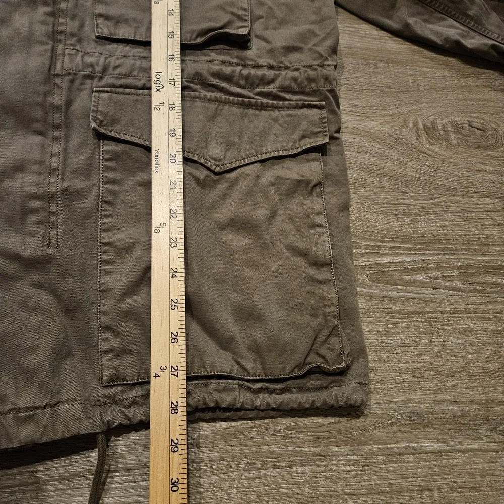 Madewell Mens XL M65 Field Jacket Brown Military Utility Hidden Hood NWOT